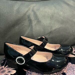 Kelly & Katie Black Patent Kids Dress Shoes